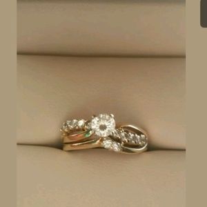 14kt YELLOW GOLD & DIAMOND LADIES BRIDAL SET 5